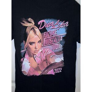 2022 DUA LIPA Future Nostalgia Tour Black T-Shirt Large Pop Music Concert